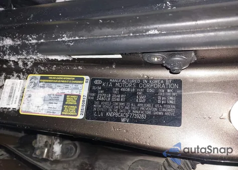 2015 Kia Sportage Lx из США, поврежденный, VIN KNDPBCAC1F7739283